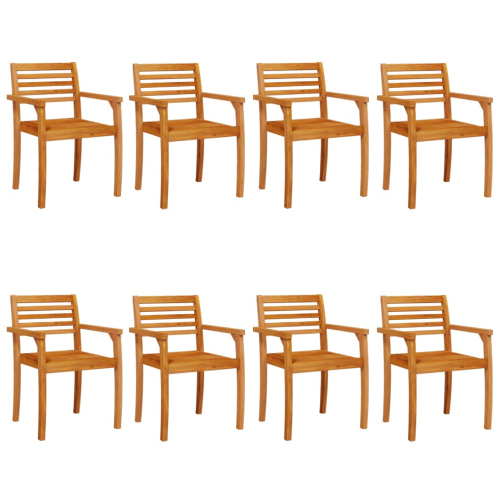 vidaXL Garden Chairs 8 pcs 59x55x85 cm Solid Acacia Wood