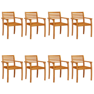 vidaXL Garden Chairs 8 pcs 59x55x85 cm Solid Acacia Wood