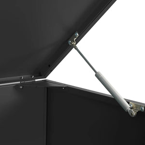 vidaXL Dustbin Shed for 2 Bins Black 138x79x117 cm Steel
