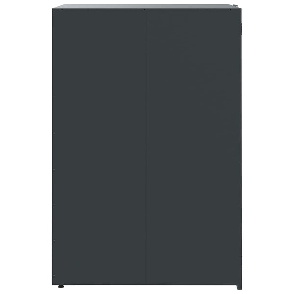 vidaXL Bin Storage Shed for 2 Bins Anthracite 138x79x117 cm Steel