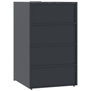 vidaXL Bin Storage Shed for 2 Bins Anthracite 138x79x117 cm Steel