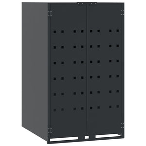 vidaXL Wheelie Bin Shed for 5 Bins Anthracite 345x79x117 cm Steel