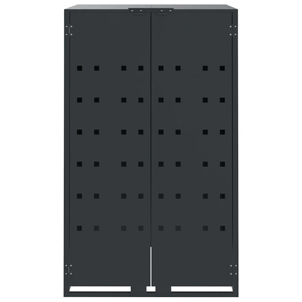 vidaXL Wheelie Bin Shed for 5 Bins Anthracite 345x79x117 cm Steel