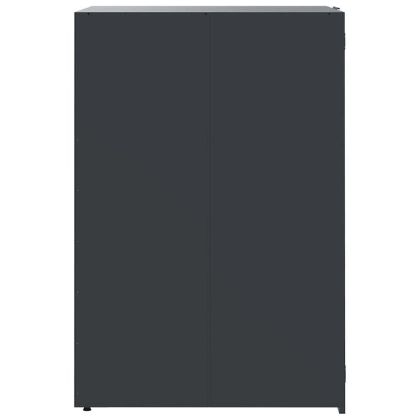 vidaXL Wheelie Bin Shed for 5 Bins Anthracite 345x79x117 cm Steel