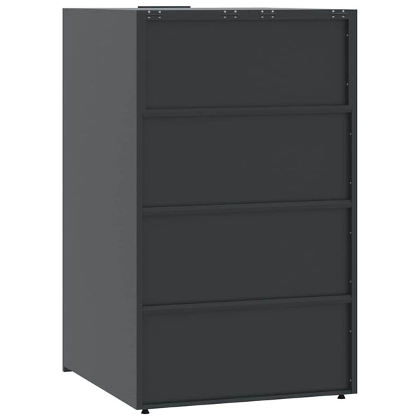 vidaXL Wheelie Bin Shed for 5 Bins Anthracite 345x79x117 cm Steel