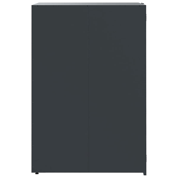 vidaXL 6-Bin Dustbin Shed Anthracite 414x79x117 cm Steel