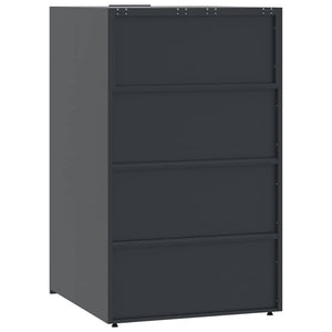 vidaXL 6-Bin Dustbin Shed Anthracite 414x79x117 cm Steel