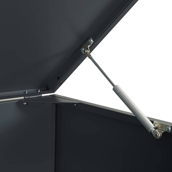 vidaXL 6-Bin Dustbin Shed Anthracite 414x79x117 cm Steel