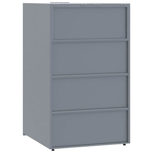 vidaXL Bin Storage for 5 Bins Grey 345x79x117 cm Steel