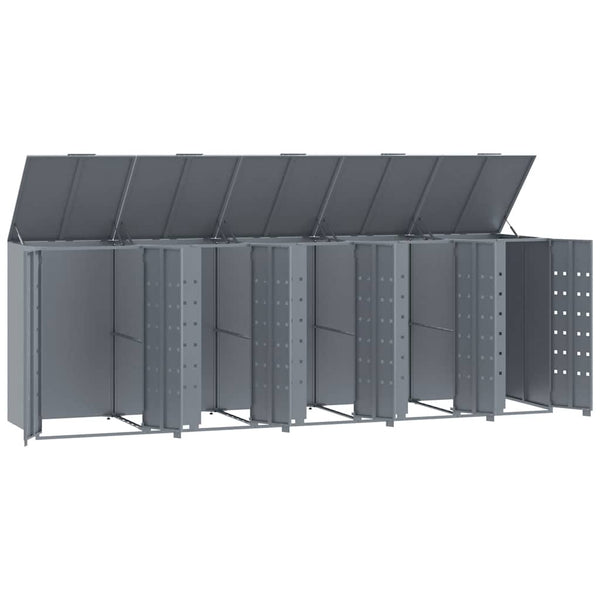 vidaXL Bin Storage for 5 Bins Grey 345x79x117 cm Steel