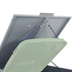 vidaXL Bin Storage for 5 Bins Grey 345x79x117 cm Steel