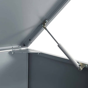 vidaXL Bin Storage Shed for 6 Bins Gray 414x79x117 cm Steel