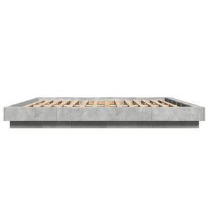 vidaXL Bed Frame with LED Concrete Grey 180x200 cm Engineered Wood