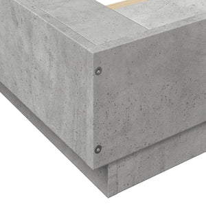 vidaXL Bed Frame with LED Concrete Grey 180x200 cm Engineered Wood