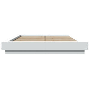 vidaXL LED Bed Frame White 120x200 cm Engineered Wood