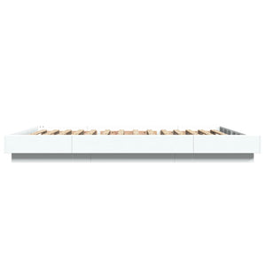 vidaXL LED Bed Frame White 120x200 cm Engineered Wood