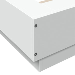 vidaXL LED Bed Frame White 120x200 cm Engineered Wood