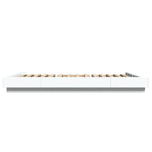 vidaXL LED Bed Frame White 120x190 cm Engineered Wood