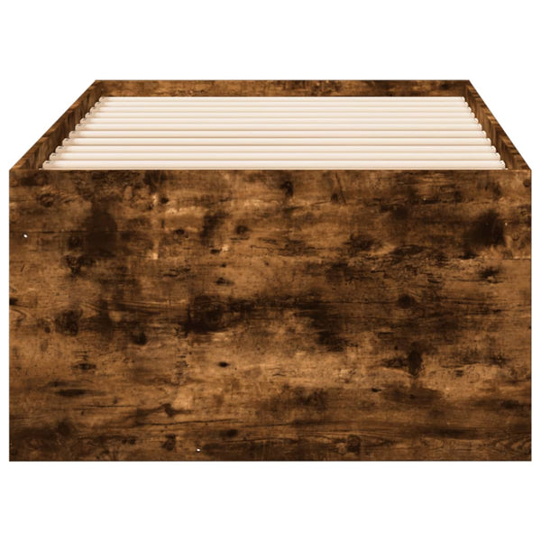 vidaXL Day Bed with Drawers without Mattress Smoked Oak 100x200 cm