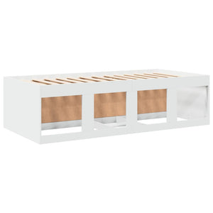vidaXL Day Bed with Drawers without Mattress White 75x190 cm