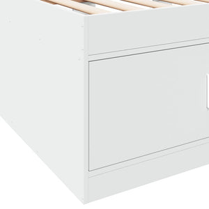 vidaXL Day Bed with Drawers without Mattress White 75x190 cm