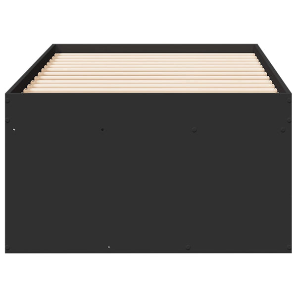 vidaXL Day Bed with Drawers without Mattress Black 75x190 cm