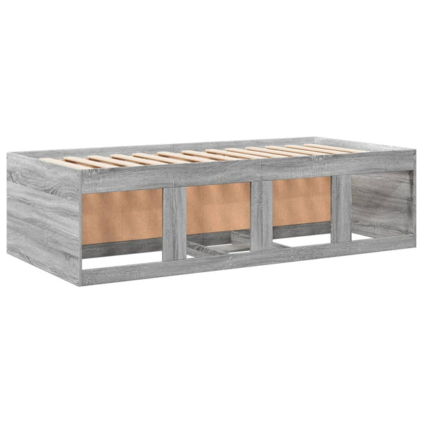 vidaXL Day Bed with Drawers without Mattress Grey Sonoma 75x190 cm