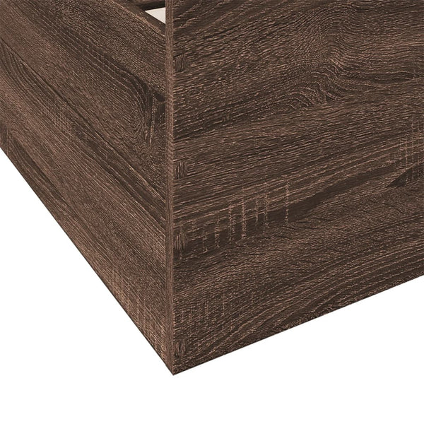 vidaXL Bed Frame with Drawers Brown Oak-look 120x200 cm