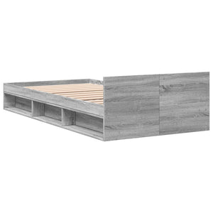 vidaXL Bed Frame with Drawer Sonoma Gray 90x190 cm Engineered Wood