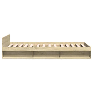 vidaXL Bed Frame with Drawer Sonoma Oak 90x200 cm Engineered Wood