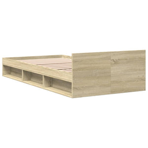 vidaXL Bed Frame with Drawer Sonoma Oak 90x200 cm Engineered Wood