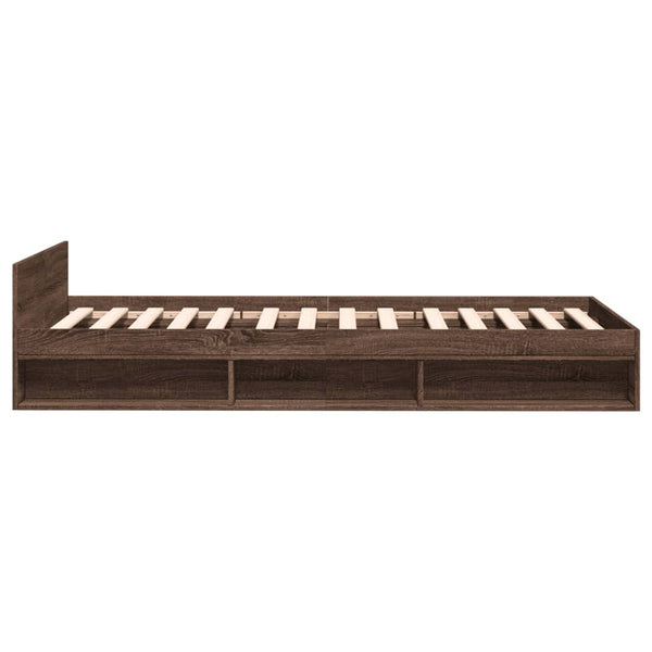 vidaXL Bed Frame with Drawer Brown Oak-Look 90x200 cm