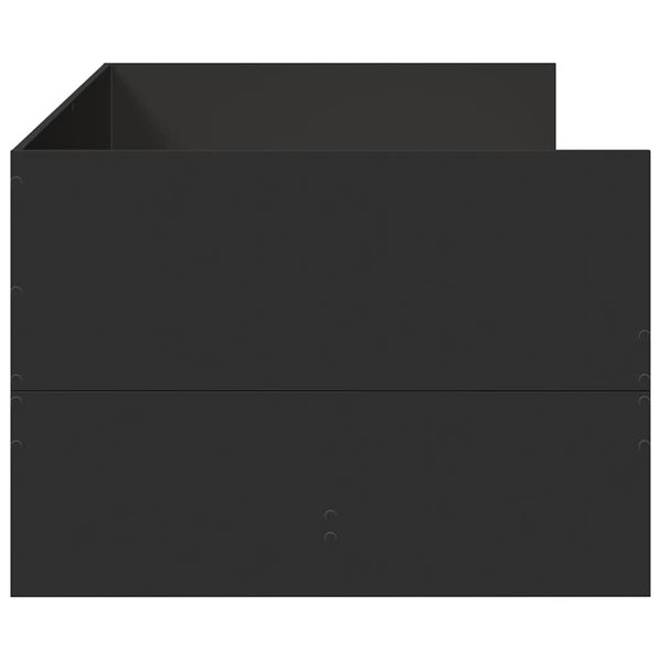 vidaXL Day Bed with Drawers, No Mattress, Black 90x200 cm
