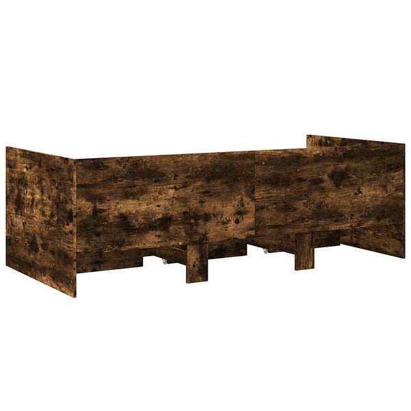 vidaXL Day Bed with Drawers without Mattress Smoked Oak 90x190 cm