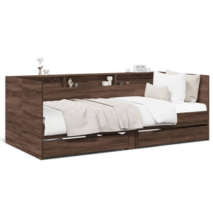 vidaXL Day Bed with Drawers without Mattress 75x190 cm