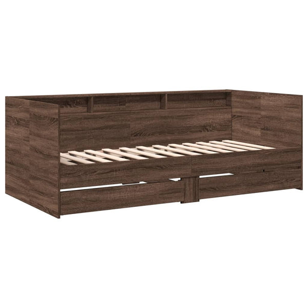 vidaXL Day Bed with Drawers without Mattress 75x190 cm