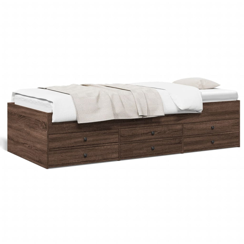 vidaXL Daybed with Drawers without Mattress 90x200 cm