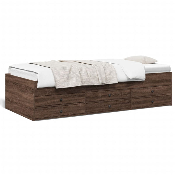 vidaXL Daybed with Drawers without Mattress 90x200 cm