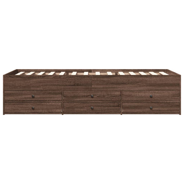 vidaXL Daybed with Drawers without Mattress 90x200 cm