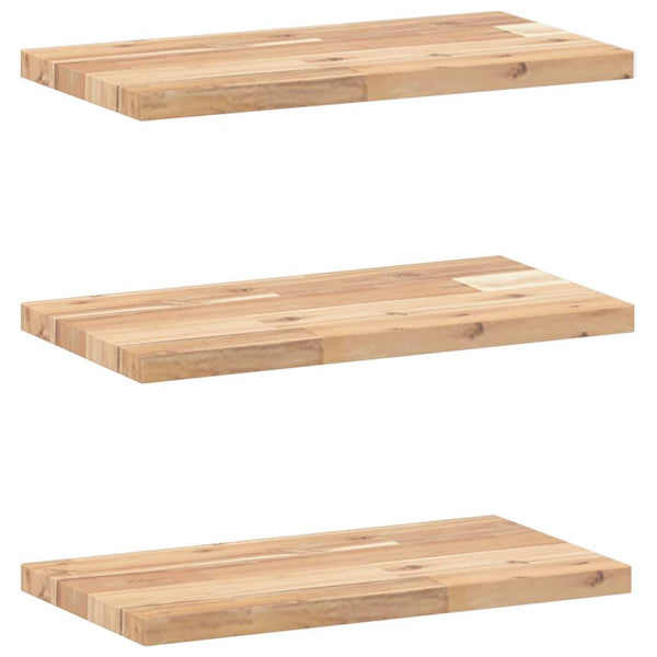 vidaXL Floating Wall Shelves 3 pcs 40x20x2 cm Solid Acacia Wood Untreated
