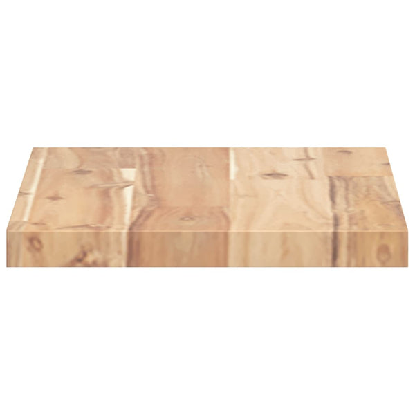 vidaXL Floating Wall Shelf 60x20x2 cm Solid Acacia Wood Untreated