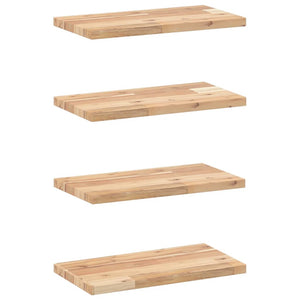 vidaXL Floating Shelves 4 pcs. 60x20x2 cm Solid Acacia Wood Untreated