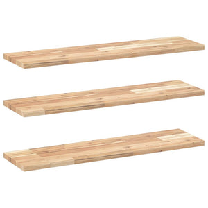 vidaXL Floating Shelves 3 pcs 100x20x2 cm Solid Acacia Wood Untreated