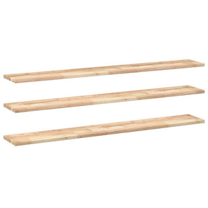 vidaXL Floating Shelves 3 pcs 120x20x2 cm Solid Acacia Wood Untreated