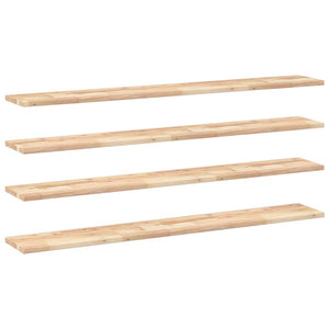 vidaXL Floating Shelves 4 pcs. 120x20x2 cm Solid Acacia Wood Untreated