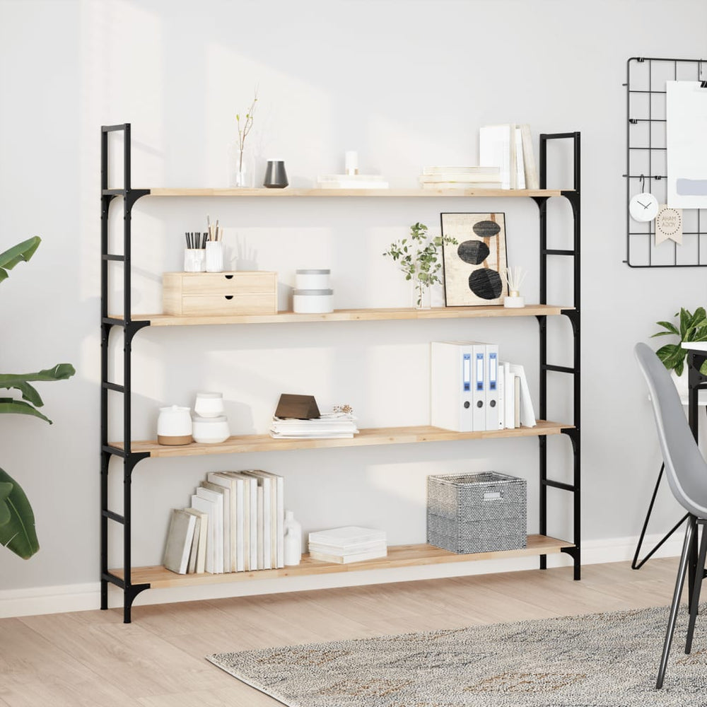 vidaXL Floating Shelf 140x20x2 cm Solid Acacia Wood Untreated