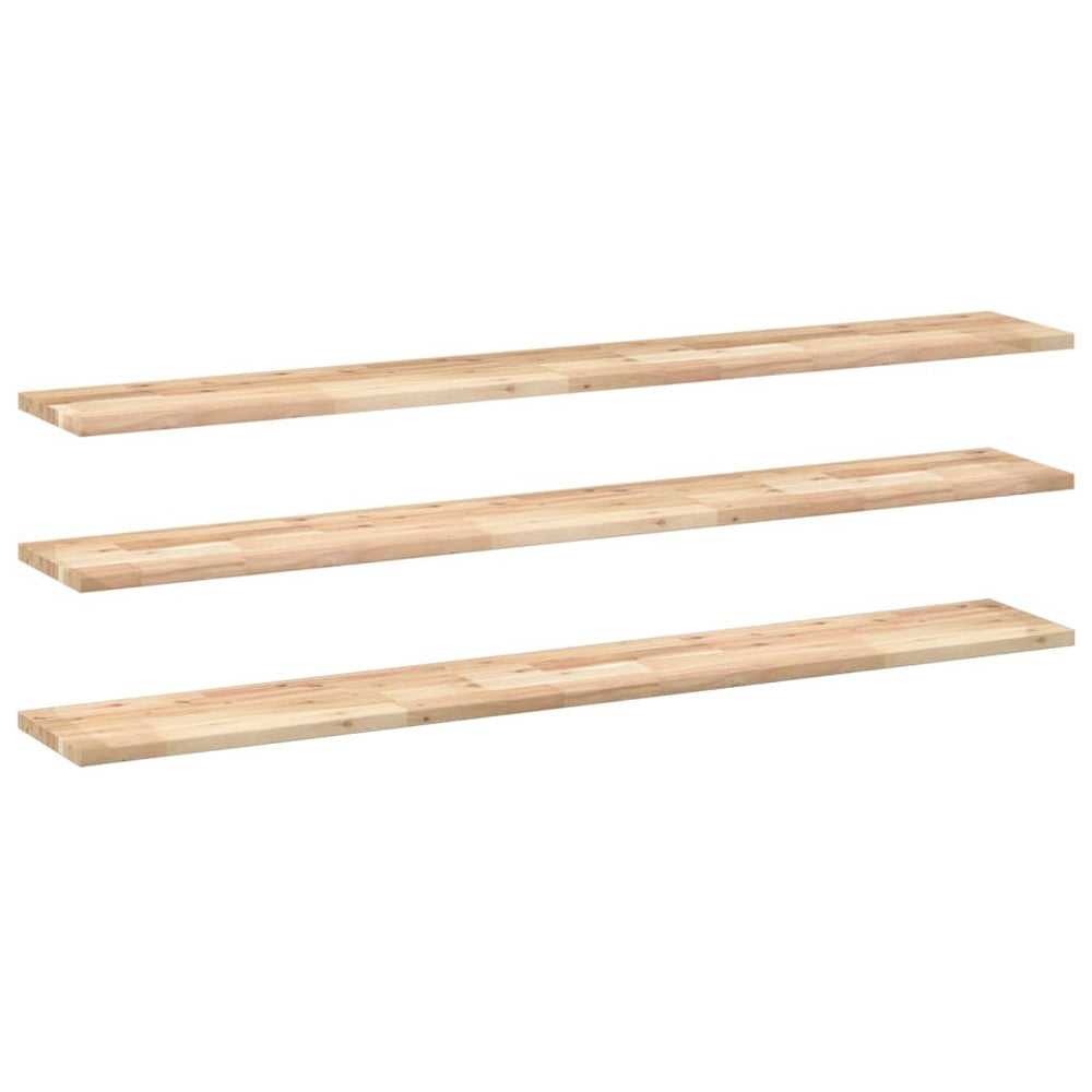 vidaXL Floating Shelves 3 pcs 140x20x2 cm Solid Acacia Wood Untreated