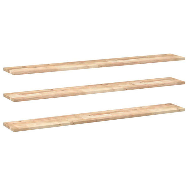 vidaXL Floating Shelves 3 pcs 140x20x2 cm Solid Acacia Wood Untreated
