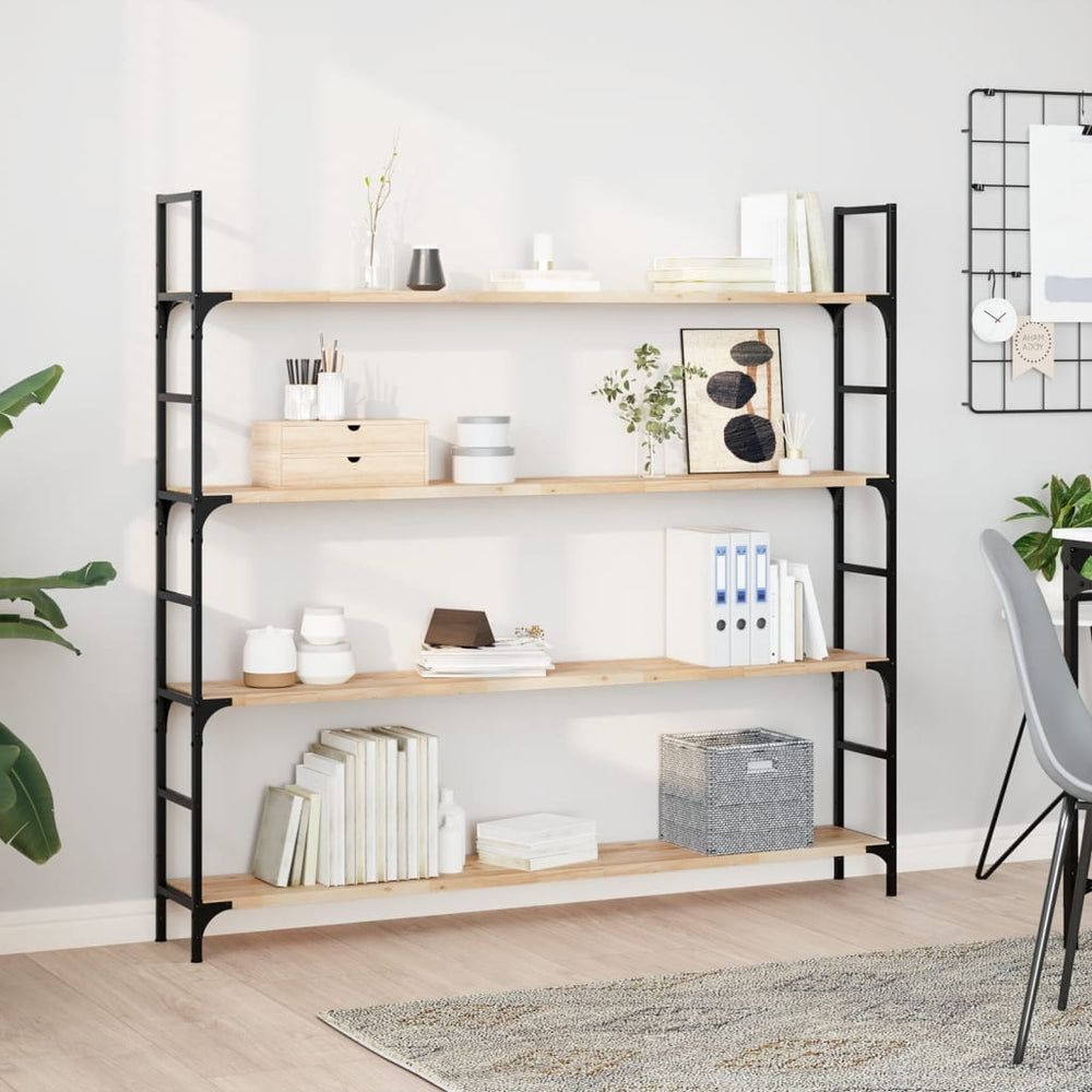 vidaXL Floating Shelves 4 pcs. 140x20x2 cm Solid Acacia Wood Untreated