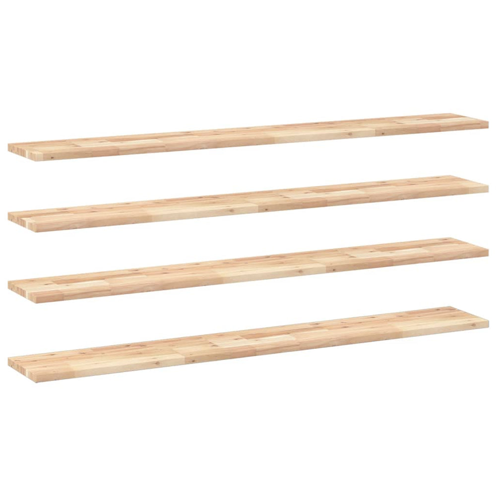 vidaXL Floating Shelves 4 pcs. 160x20x2 cm Solid Acacia Wood Untreated